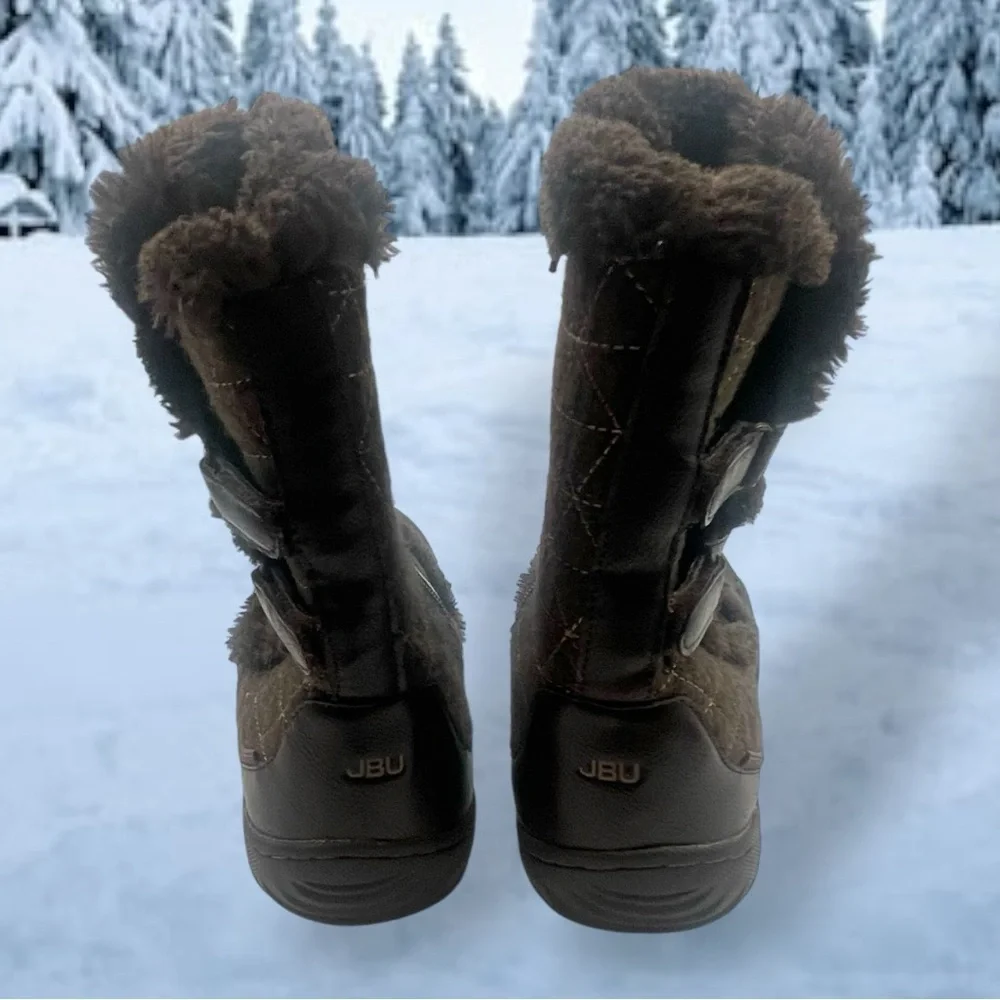 JBU Women's Brown Quilted Winter Boots